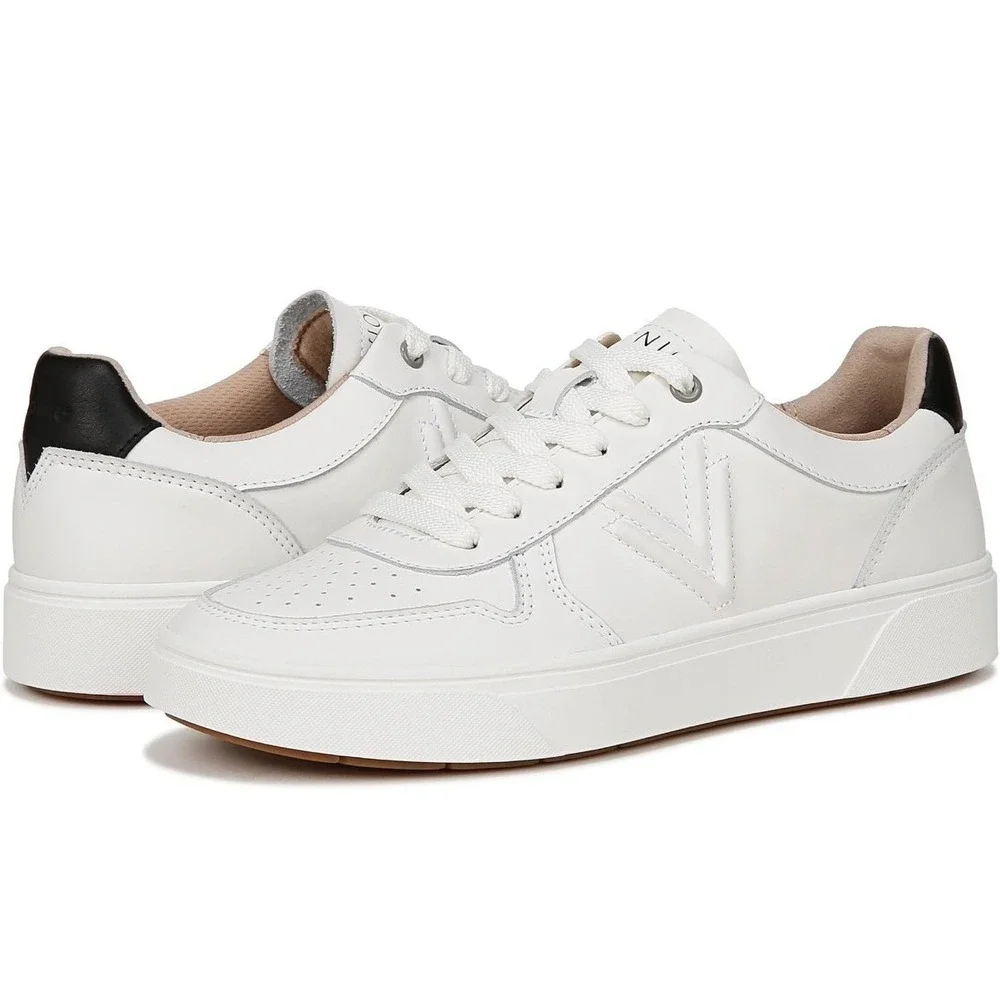Vionic Kimmie Court Womens 11 Med White Leather Lace Up Orthopedic Sneaker Shoes
